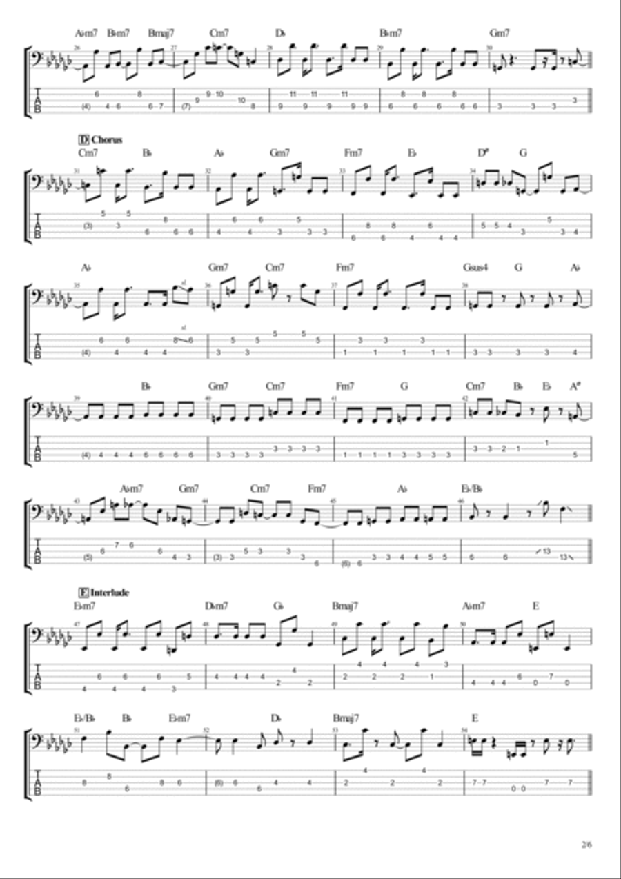 Arrive You: Sore Ga Unmei De Mo Bass Guitar scores gallery preview page 2