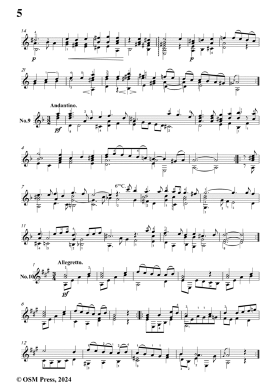 Coste-Livre d'or du guitariste,Op.52,for Guitar Acoustic Guitar scores gallery preview page 6