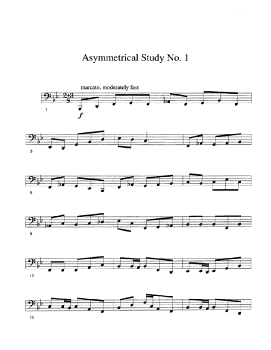 Twenty Etudes Tuba scores gallery preview page 5