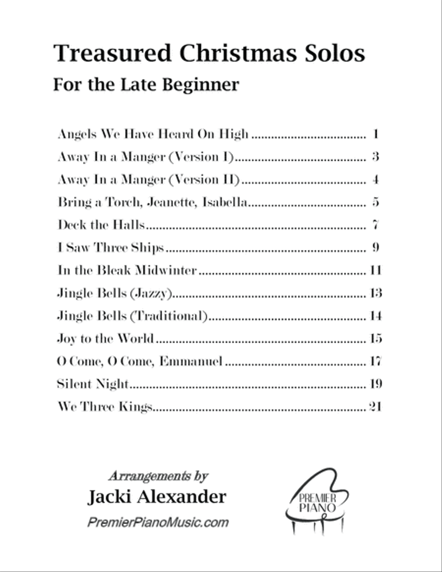 Treasured Christmas Solos for the Late Beginner Piano Method scores gallery preview page 4