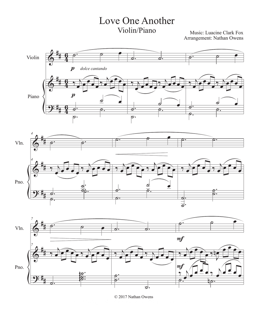 Love One Another - Violin/Piano Love One Another - Violin/Piano Violin Solo scores gallery preview page 2