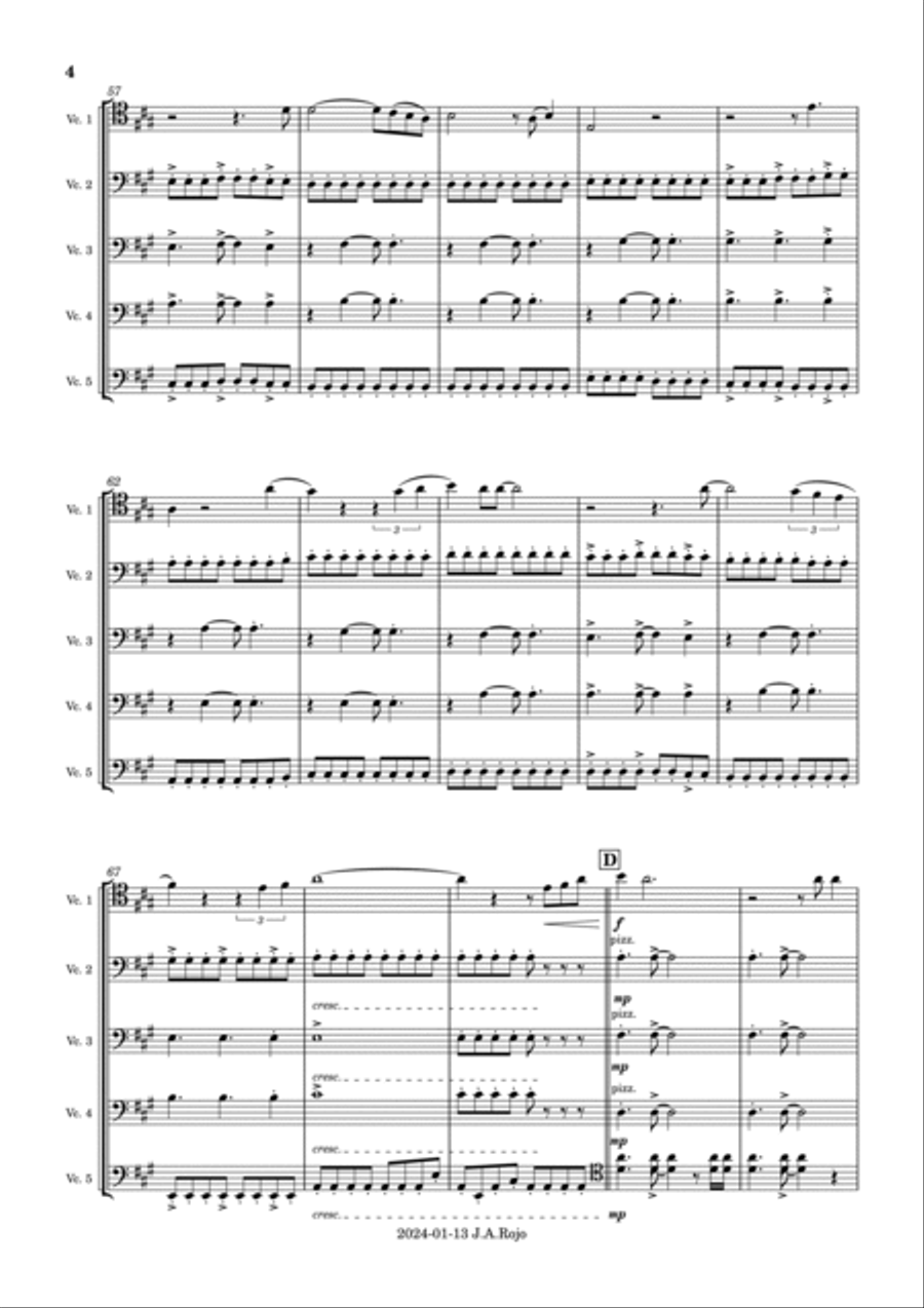 I Was Born To Love You String Quintet scores gallery preview page 4