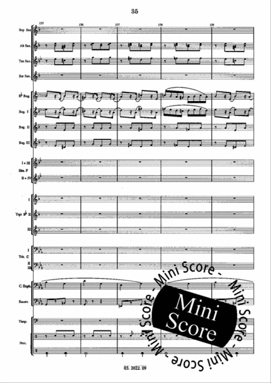 Hungarian Fantasy Fanfare Band scores gallery preview page 39