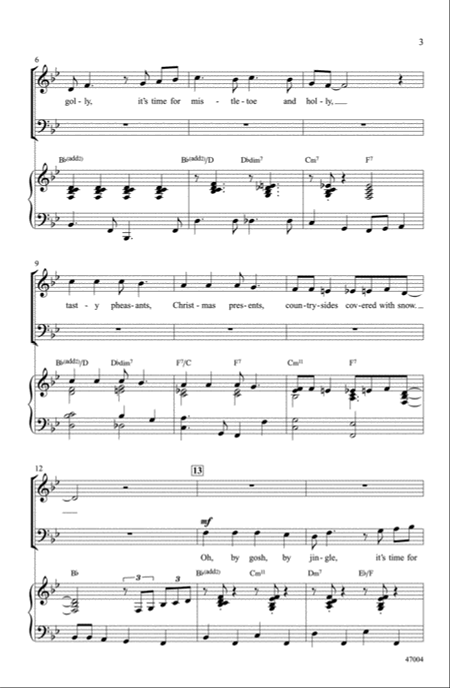 Mistletoe and Holly Choir scores gallery preview page 2