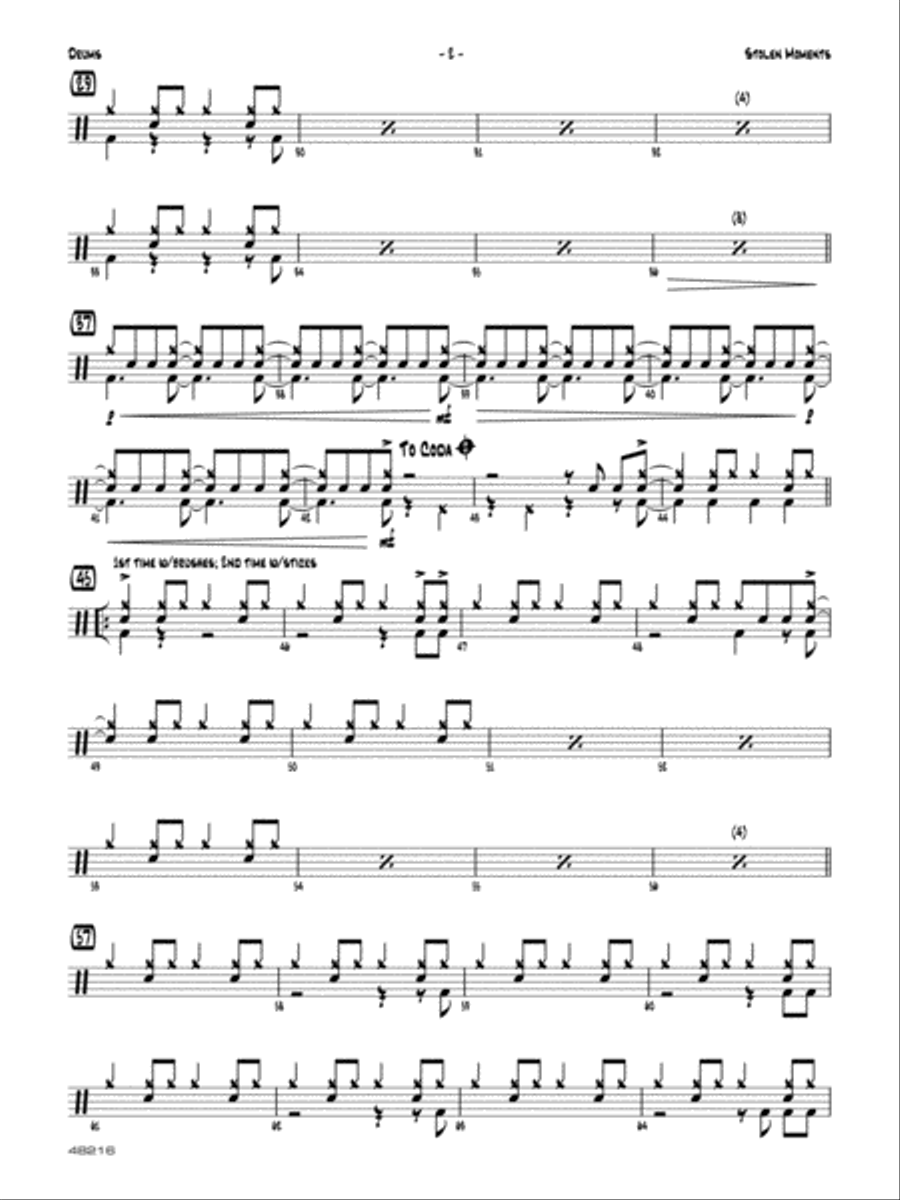 Stolen Moments: Drums Jazz Ensemble scores gallery preview page 2
