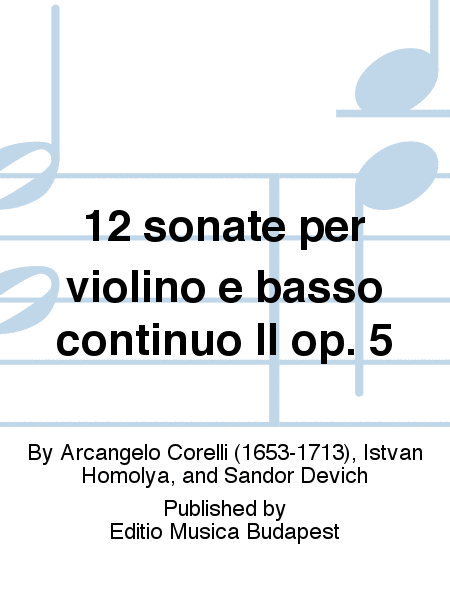 12 sonate per violino e basso continuo