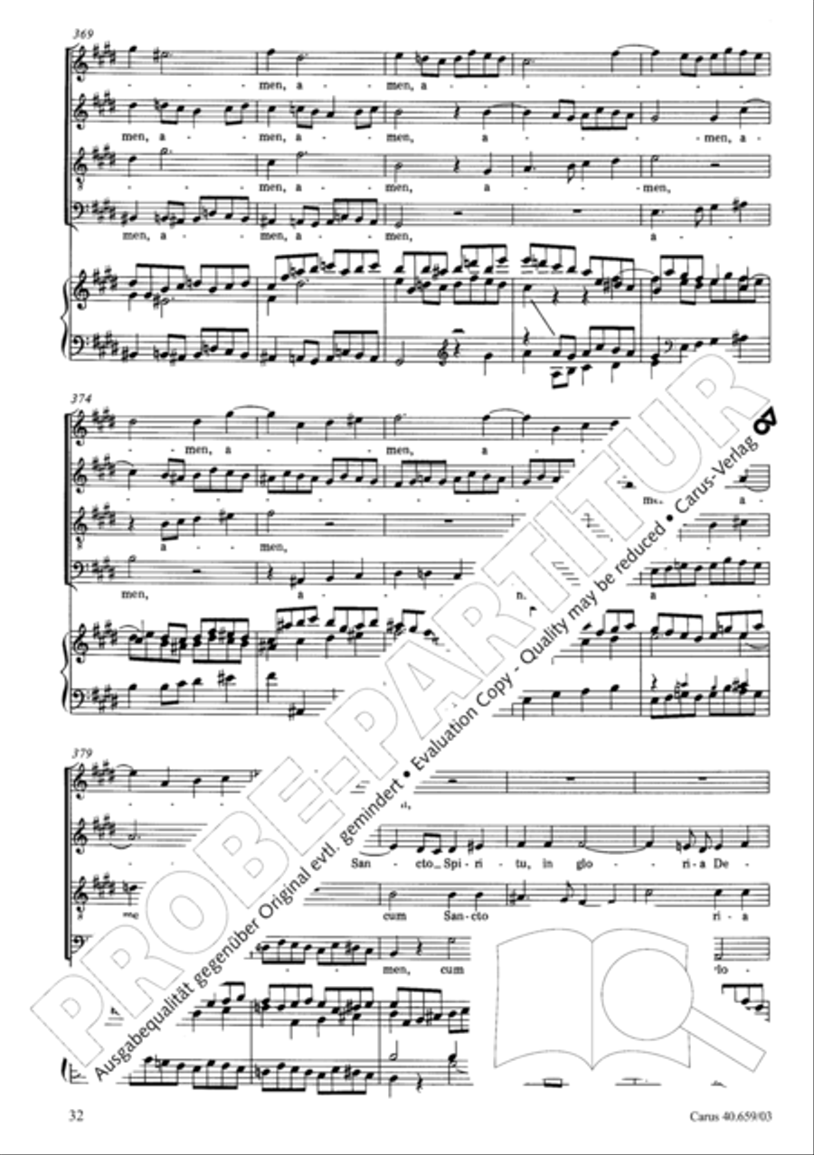 Mass in A flat major (Messe in As) 4-Part scores gallery preview page 33