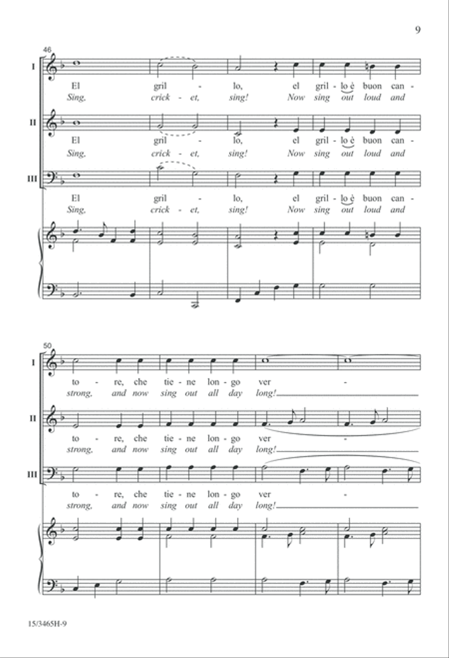 El Grillo 3-Part scores gallery preview page 9