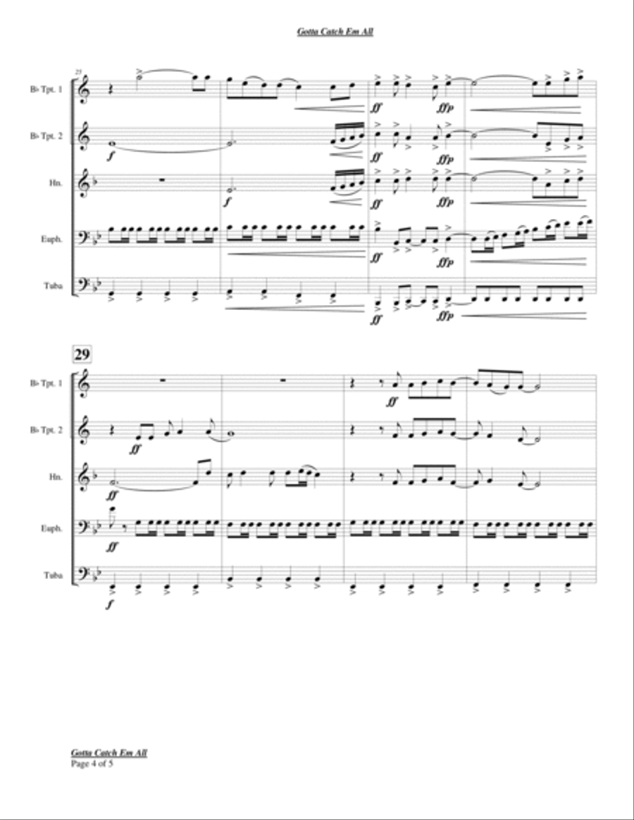 Gotta Catch Em All Chamber Music scores gallery preview page 4
