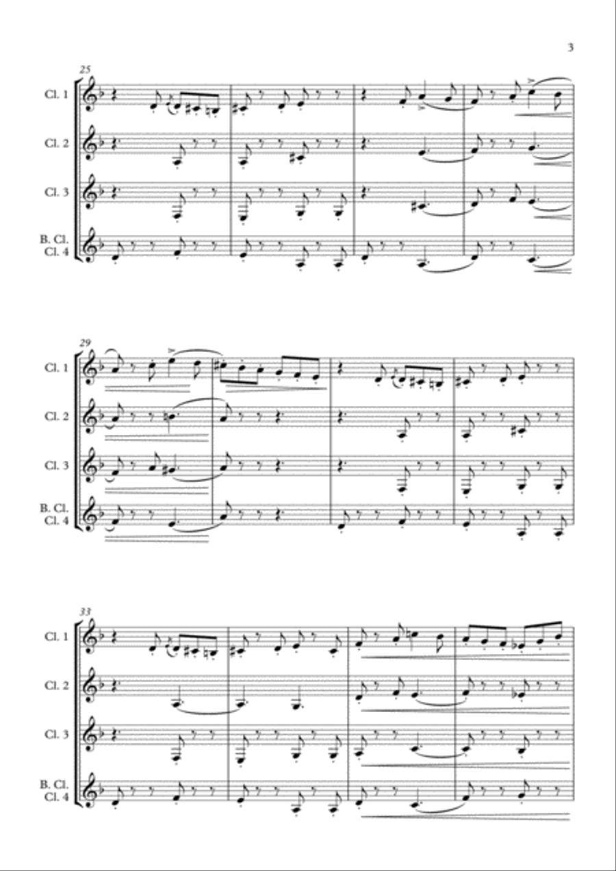 Funeral March of a Marionette (Clarinet Quartet) Funeral March of a Marionette (Clarinet Quartet) Clarinet Quartet scores gallery preview page 4