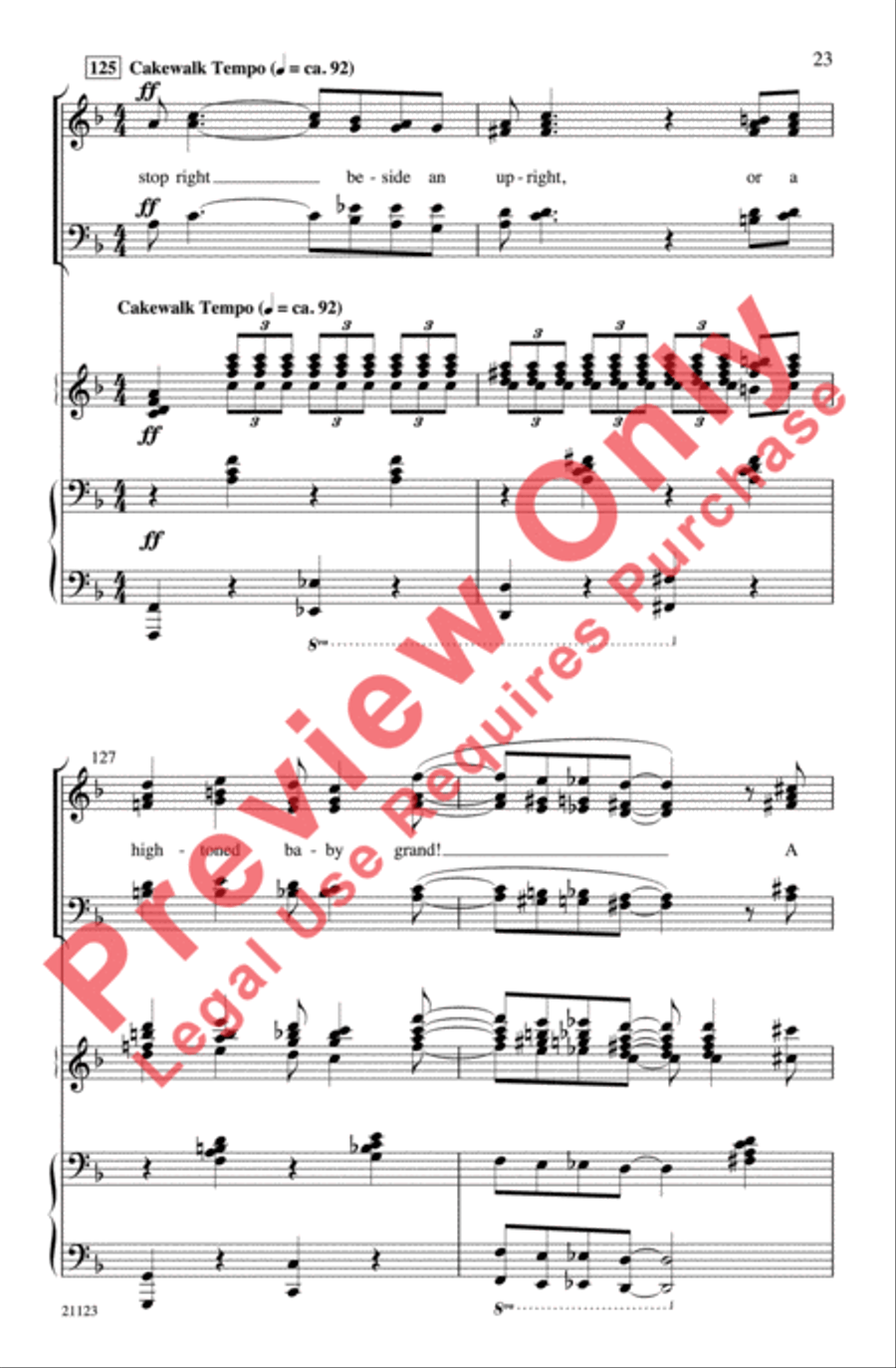 I Love a Piano 4-Part scores gallery preview page 23