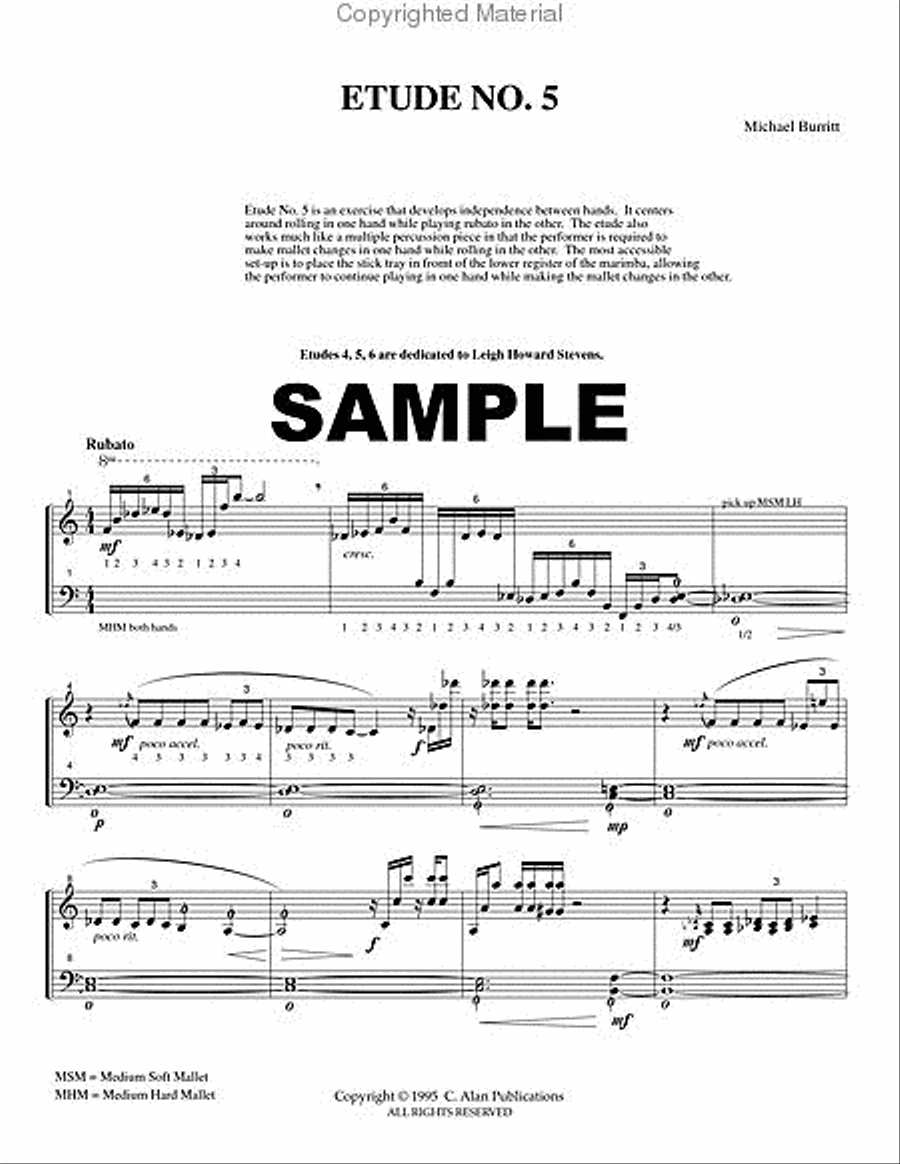 Etude No. 5 Percussion Ensemble scores gallery preview page 2