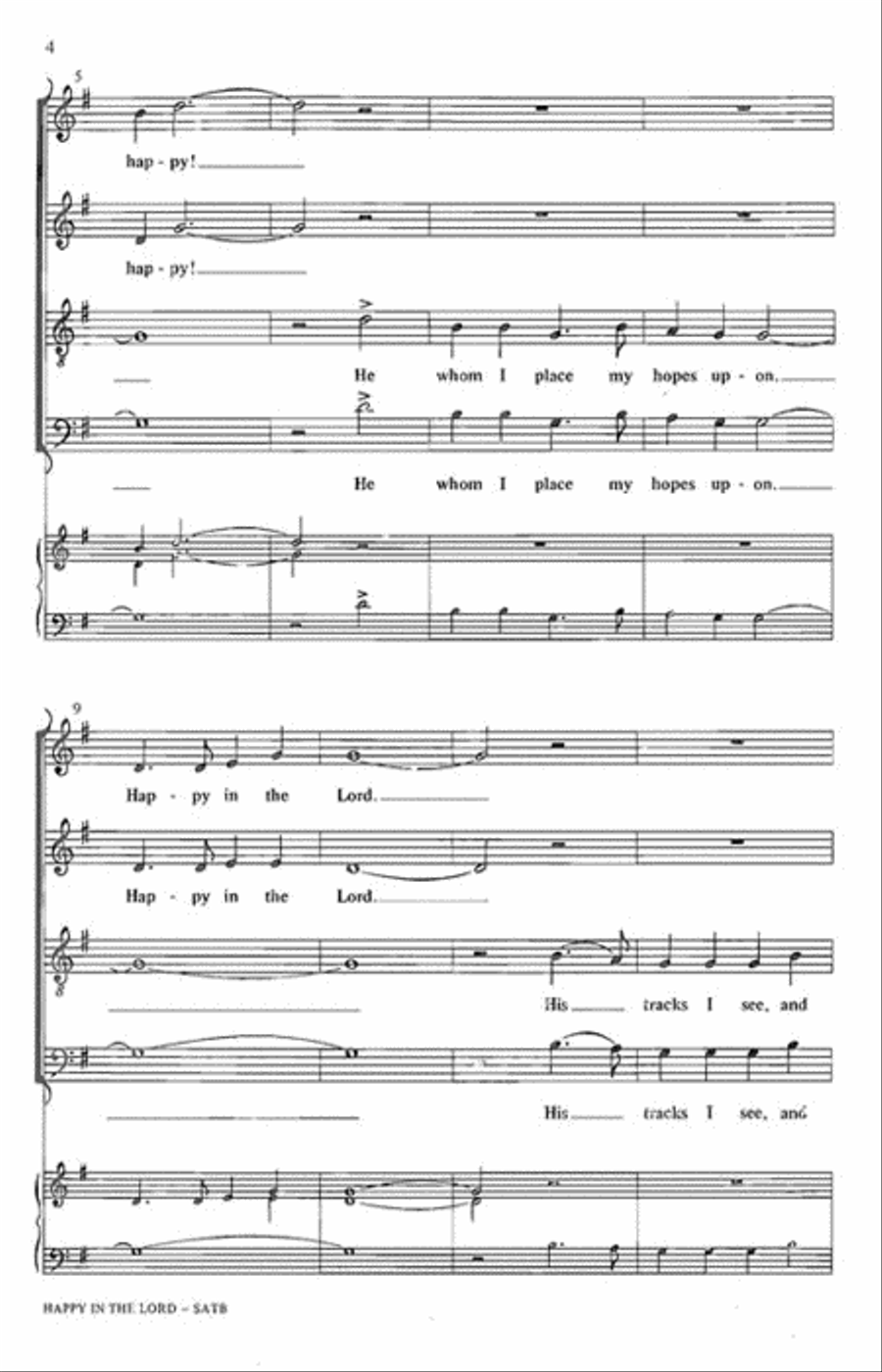 Happy in the Lord 4-Part scores gallery preview page 3