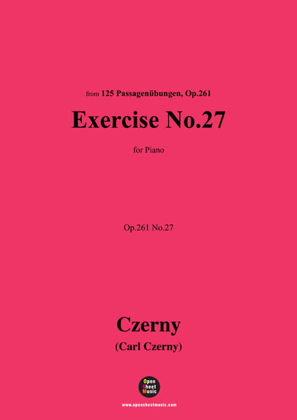C. Czerny-Exercise No.27,Op.261 No.27 image number null