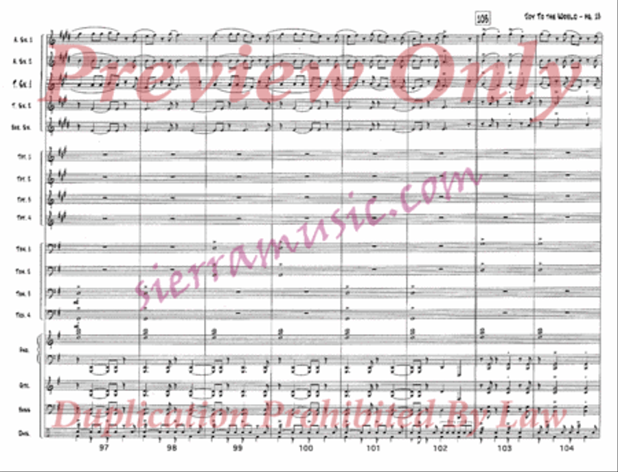 Joy to the World Jazz Ensemble scores gallery preview page 14