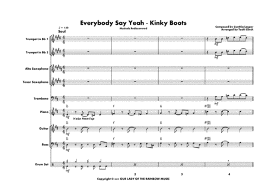 Everybody Say Yeah Small Ensemble scores gallery preview page 1