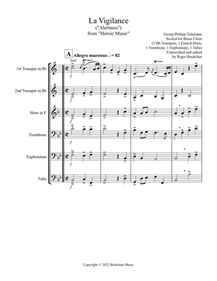 La Vigilance (from "Heroic Music") (Bb) (Brass Choir - 2 Trp, 1 Hrn, 1 Trb, 1 Euph, 1 Tuba)