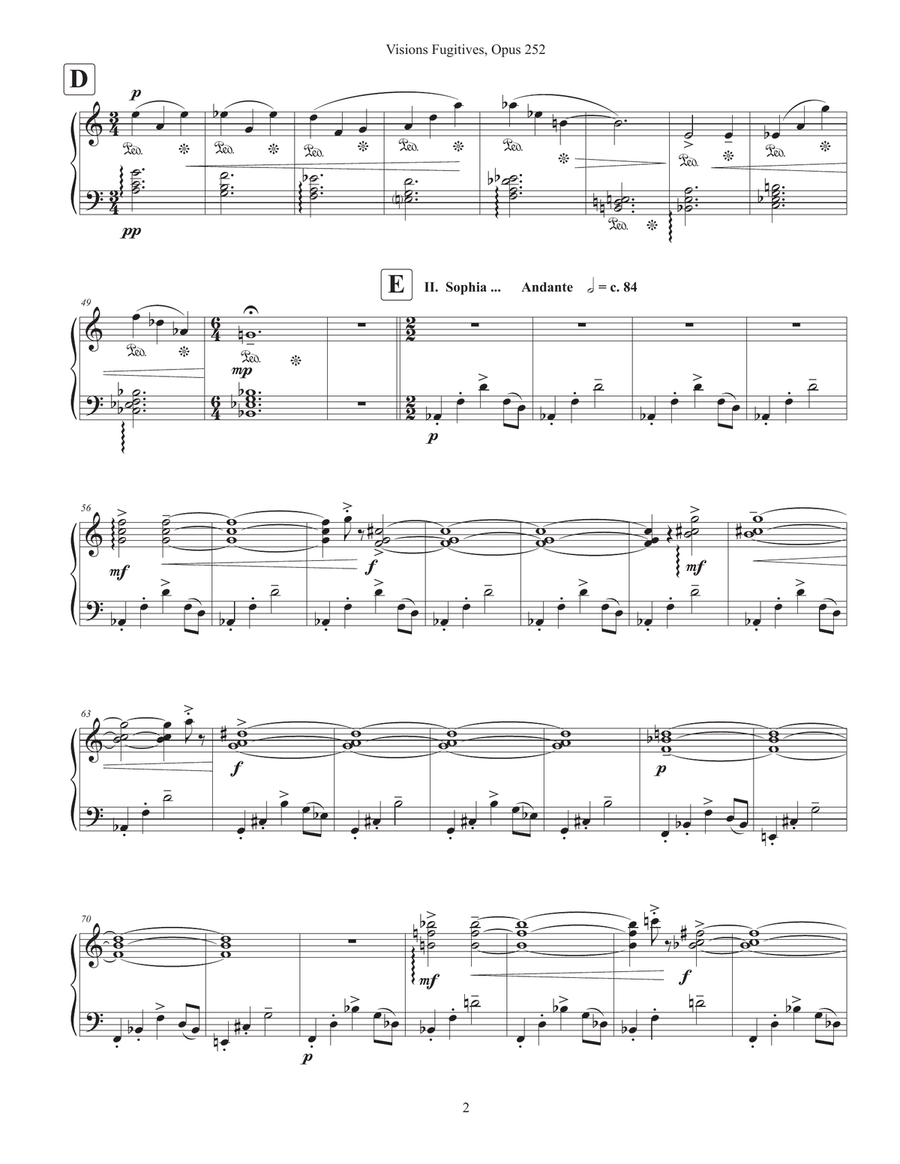 Visions Fugitives, opus 252 Chamber Music scores gallery preview page 4