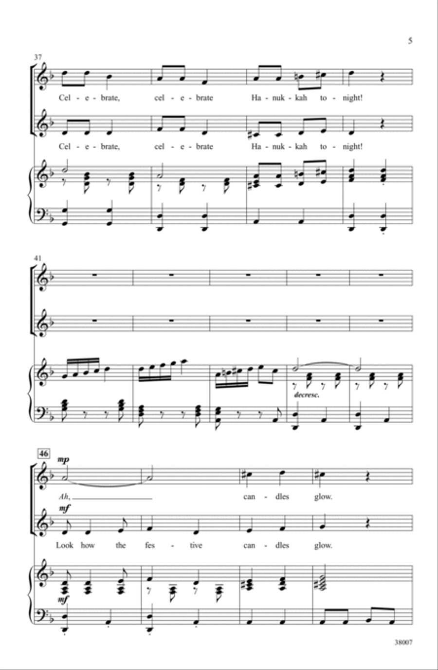 Hanukkah Tonight! 2-Part scores gallery preview page 4