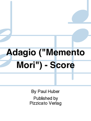 Adagio ("Memento Mori") - Score