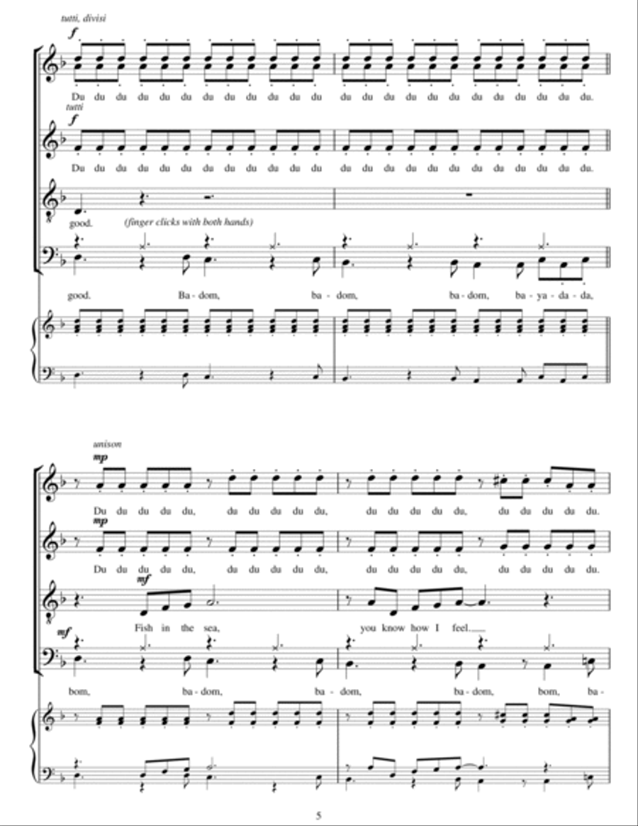 Feeling Good Feeling Good 4-Part scores gallery preview page 5