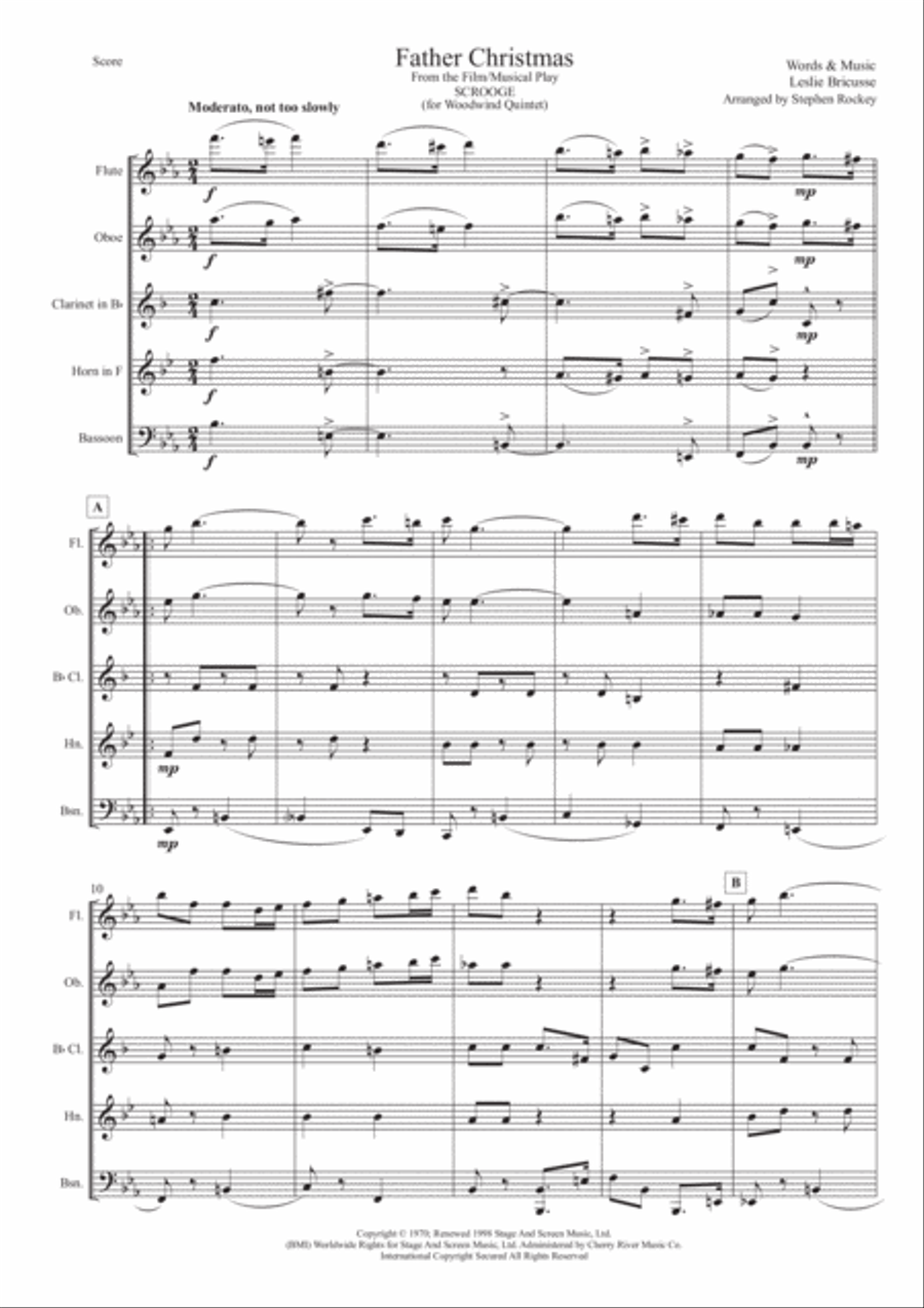 Father Christmas Father Christmas Woodwind Quintet scores gallery preview page 3