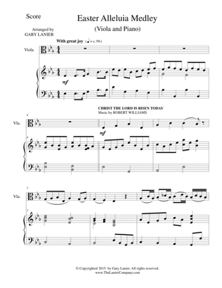 Book cover for EASTER ALLELUIA MEDLEY (Duet – Viola/Piano) Score and Viola Part
