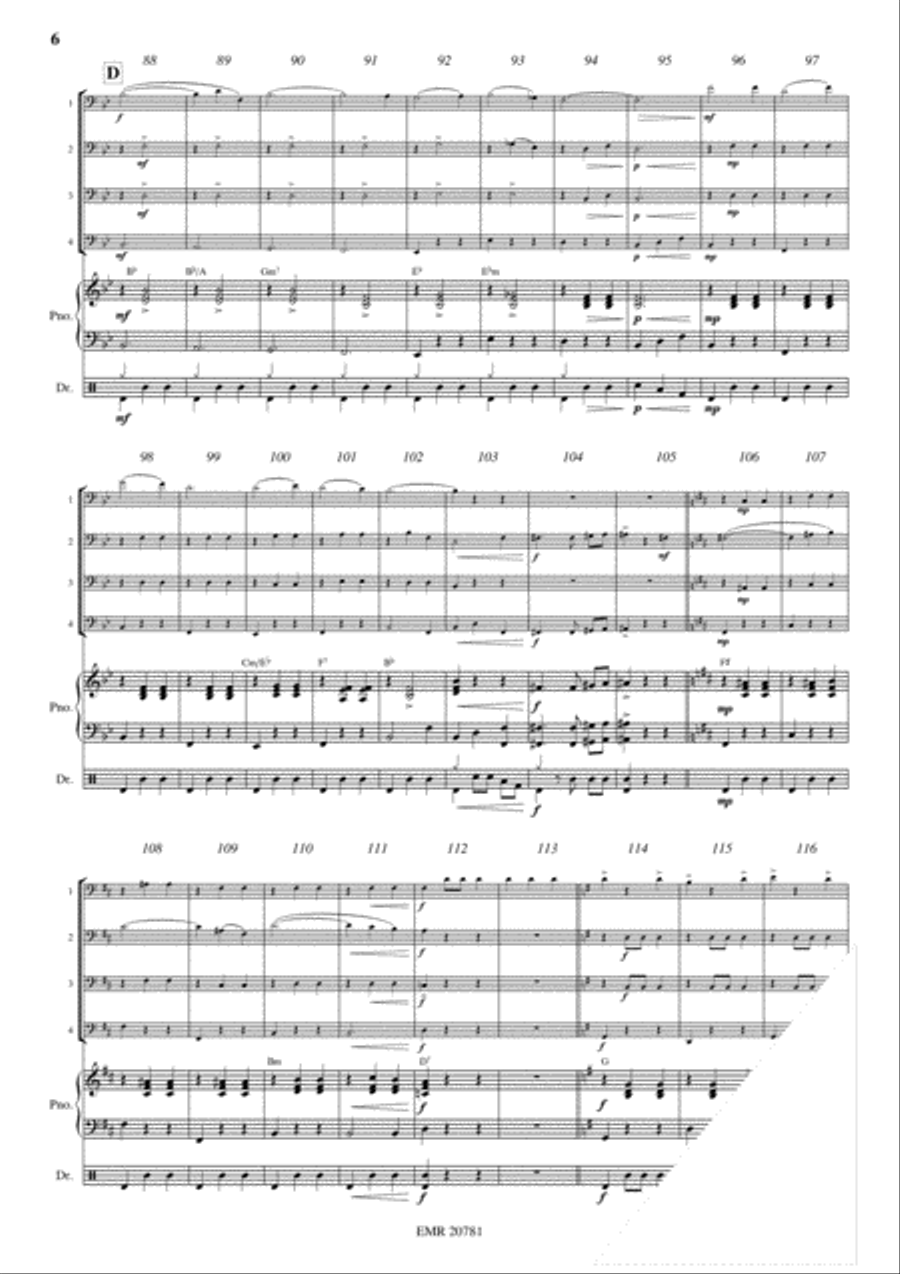 Camptown Races Euphonium Quartet scores gallery preview page 6