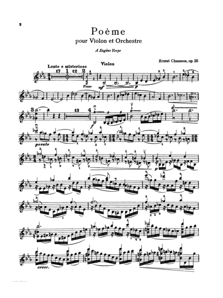 Chausson: Poème, Op. 25