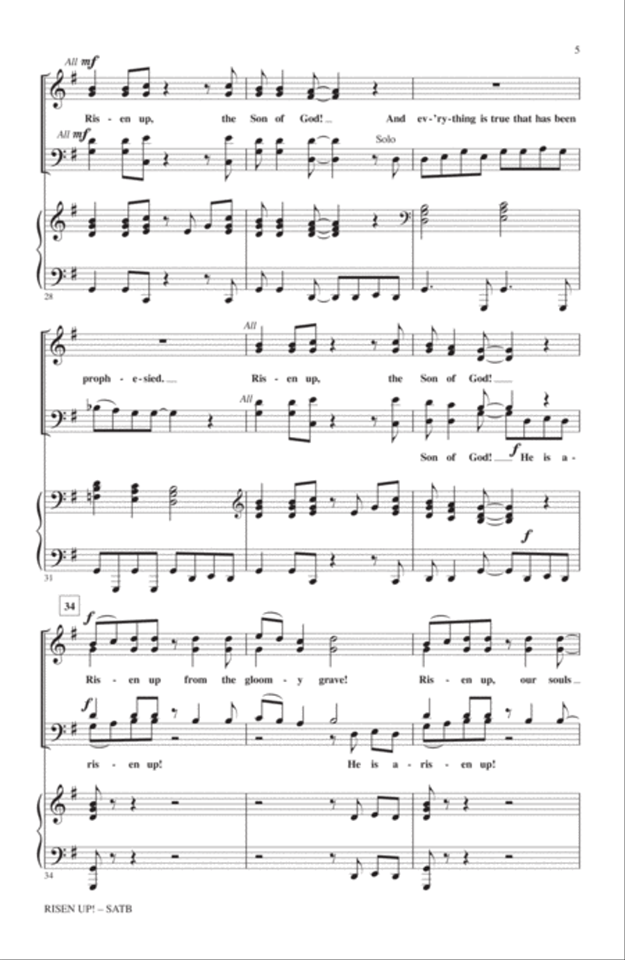 Risen Up! Risen Up! 4-Part scores gallery preview page 4