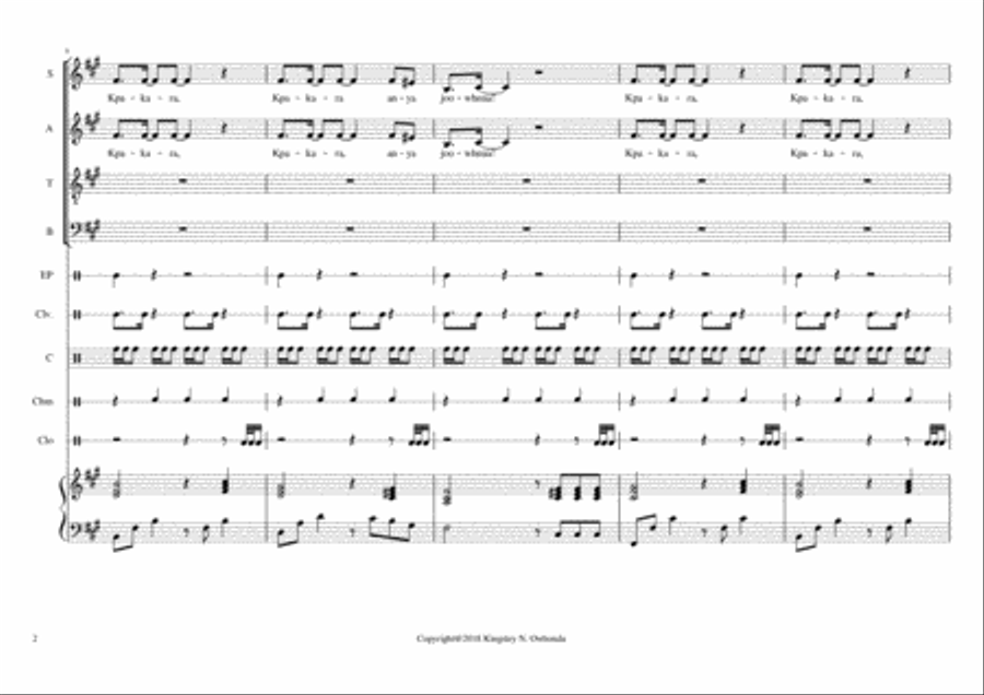 Kpakara (African) Kpakara (African) 4-Part scores gallery preview page 2