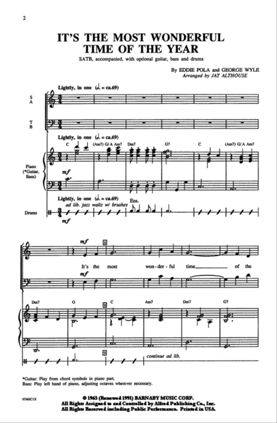 It's the Most Wonderful Time of the Year 4-Part scores gallery preview page 9