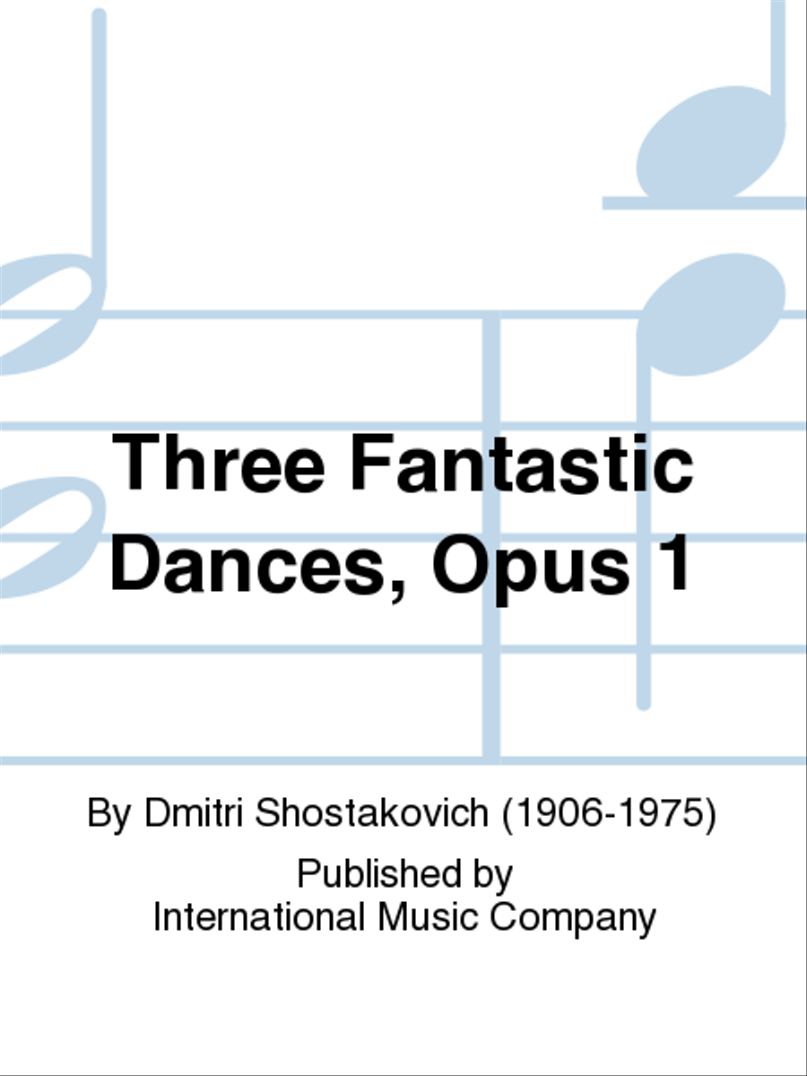 Three Fantastic Dances, Opus 1 Piano Solo scores gallery preview page 1