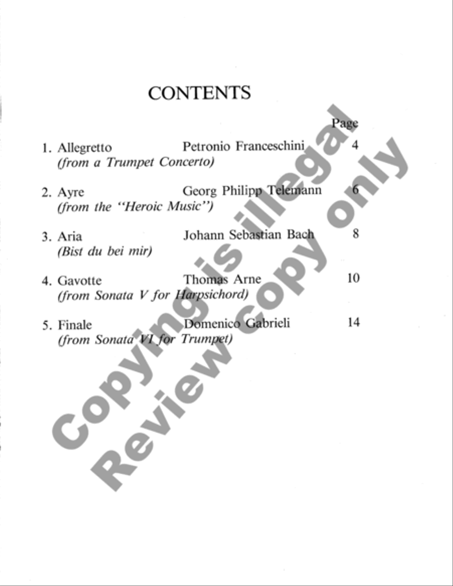 Baroque Music for Solo Instrument & Keyboard, Set, II Easy Piano scores gallery preview page 3