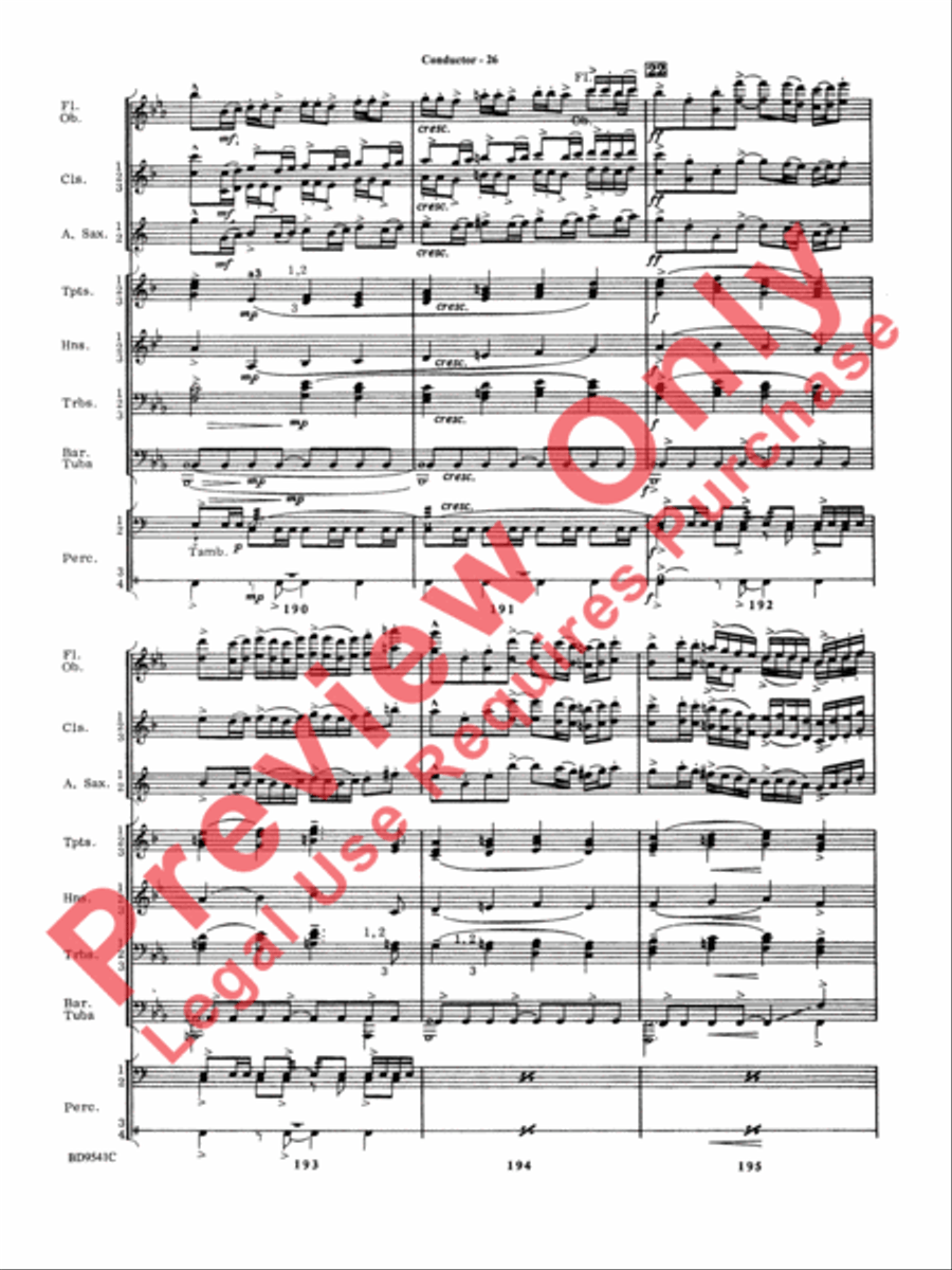 Alvamar Overture Concert Band scores gallery preview page 28