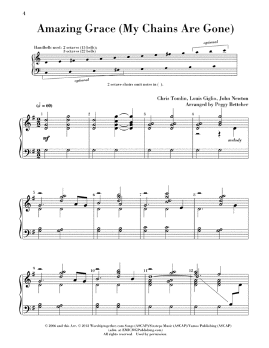 Easy to Ring Praise and Worship 3-Octaves scores gallery preview page 5
