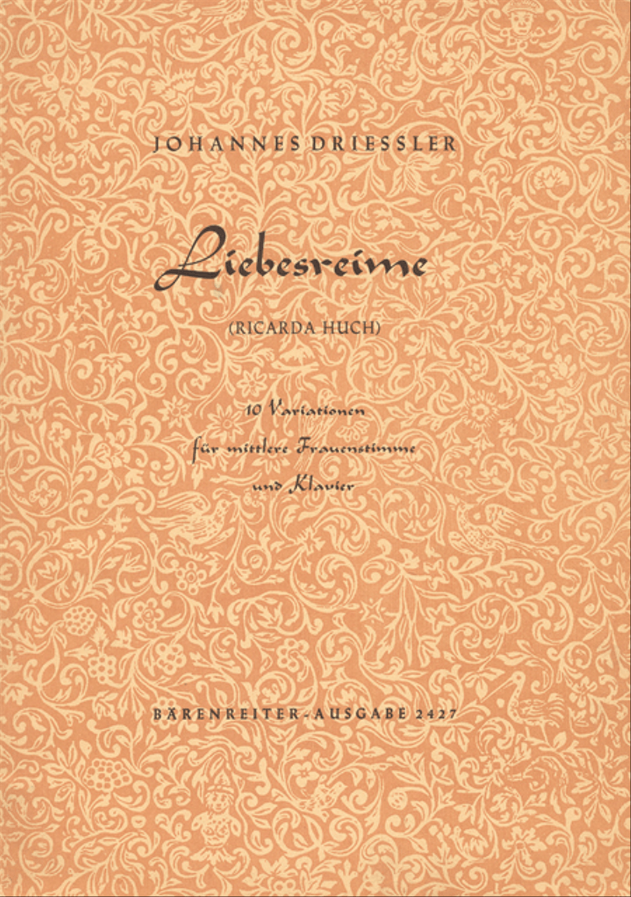 Liebesreime, op. 10/3 Mezzo-Soprano Voice scores gallery preview page 1
