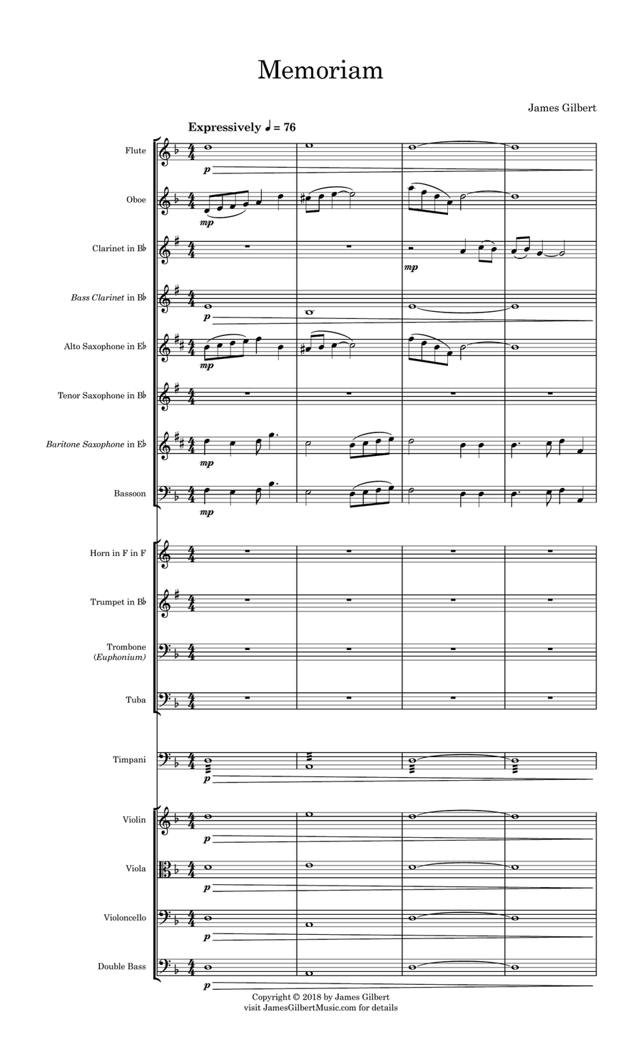 Memoriam Full Orchestra scores gallery preview page 2