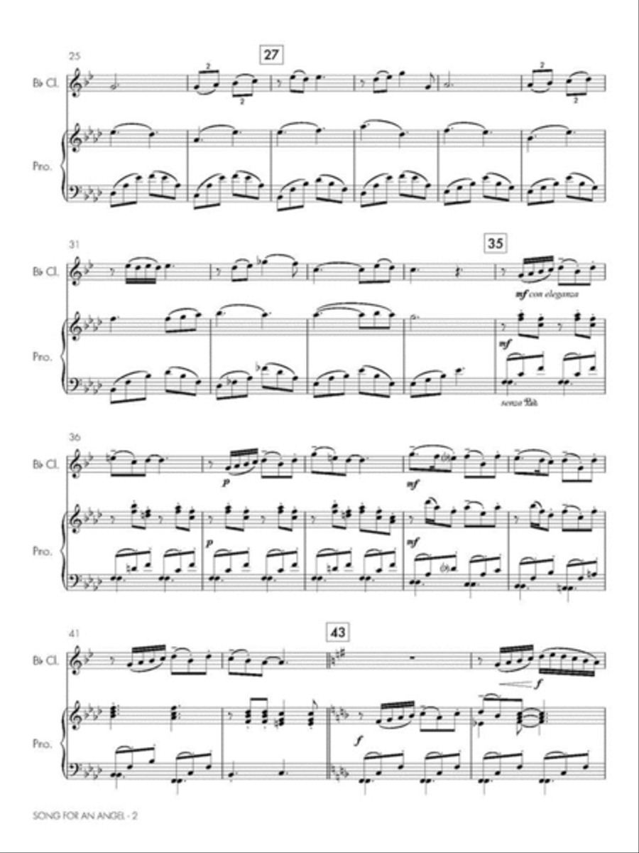 Song for an Angel B-Flat Clarinet scores gallery preview page 4