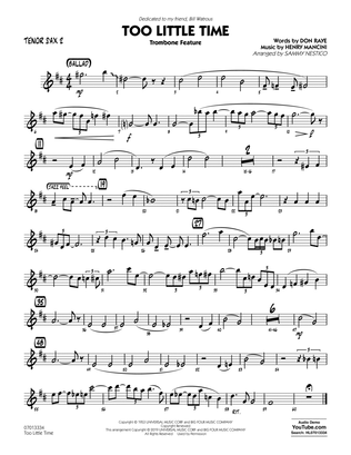 Too Little Time (arr. Sammy Nestico) - Conductor Score (Full Score) - Tenor Sax 2