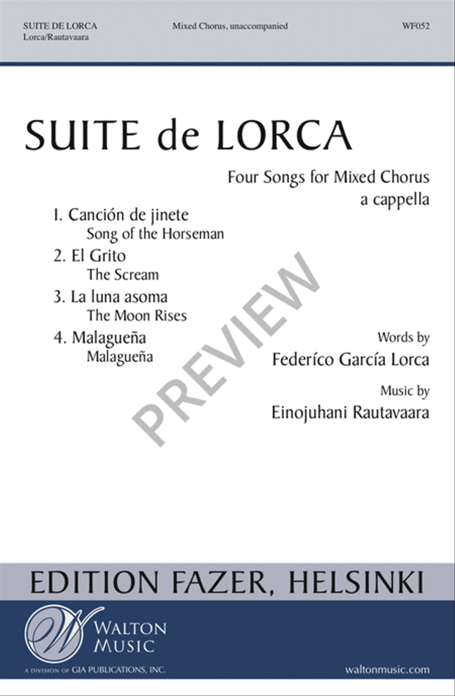 Suite de Lorca (SATB) image number null