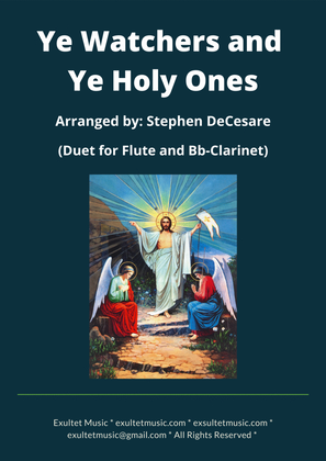 Book cover for Ye Watchers and Ye Holy Ones (Duet for Flute and Bb-Clarinet)