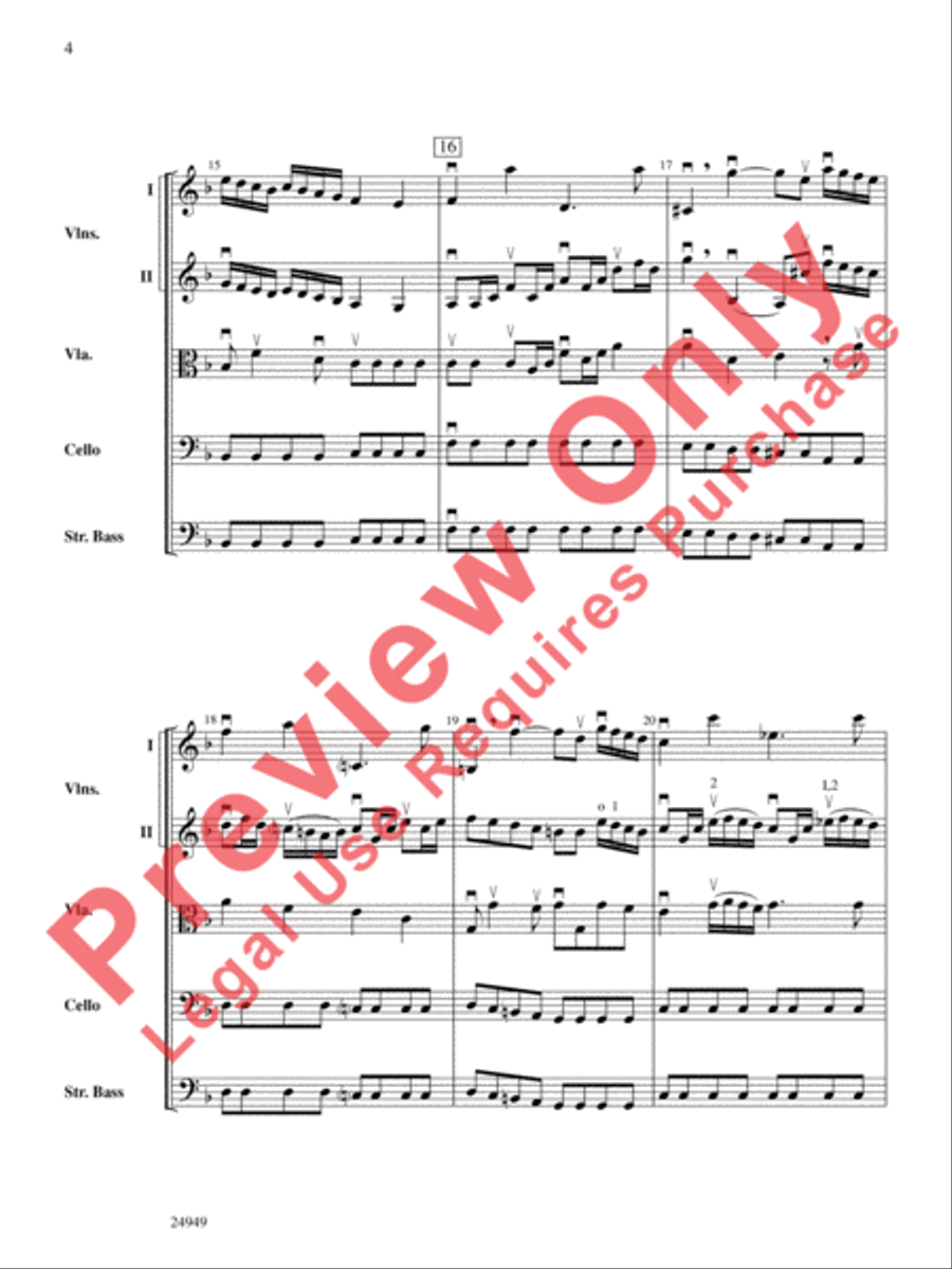 Divertimento No. 3 (1st Movement) String Orchestra scores gallery preview page 5