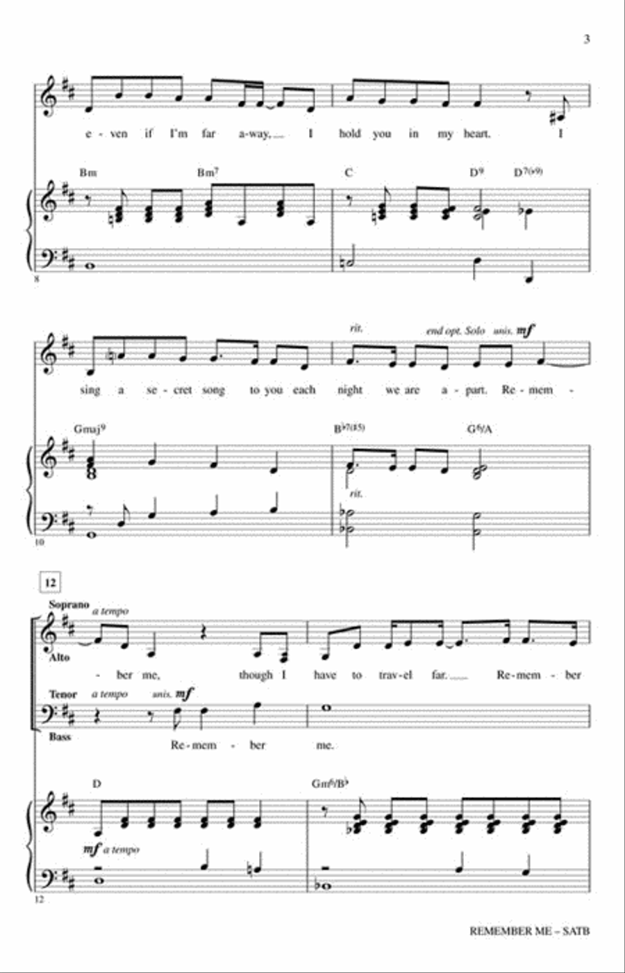 Remember Me (from Coco) Choir scores gallery preview page 3