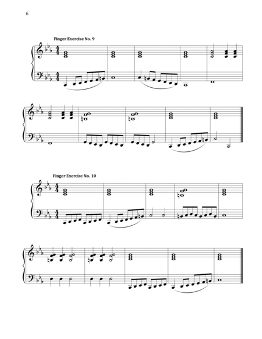 Finger Exercise Collection for Harmonic Minor Scales Piano Method scores gallery preview page 6