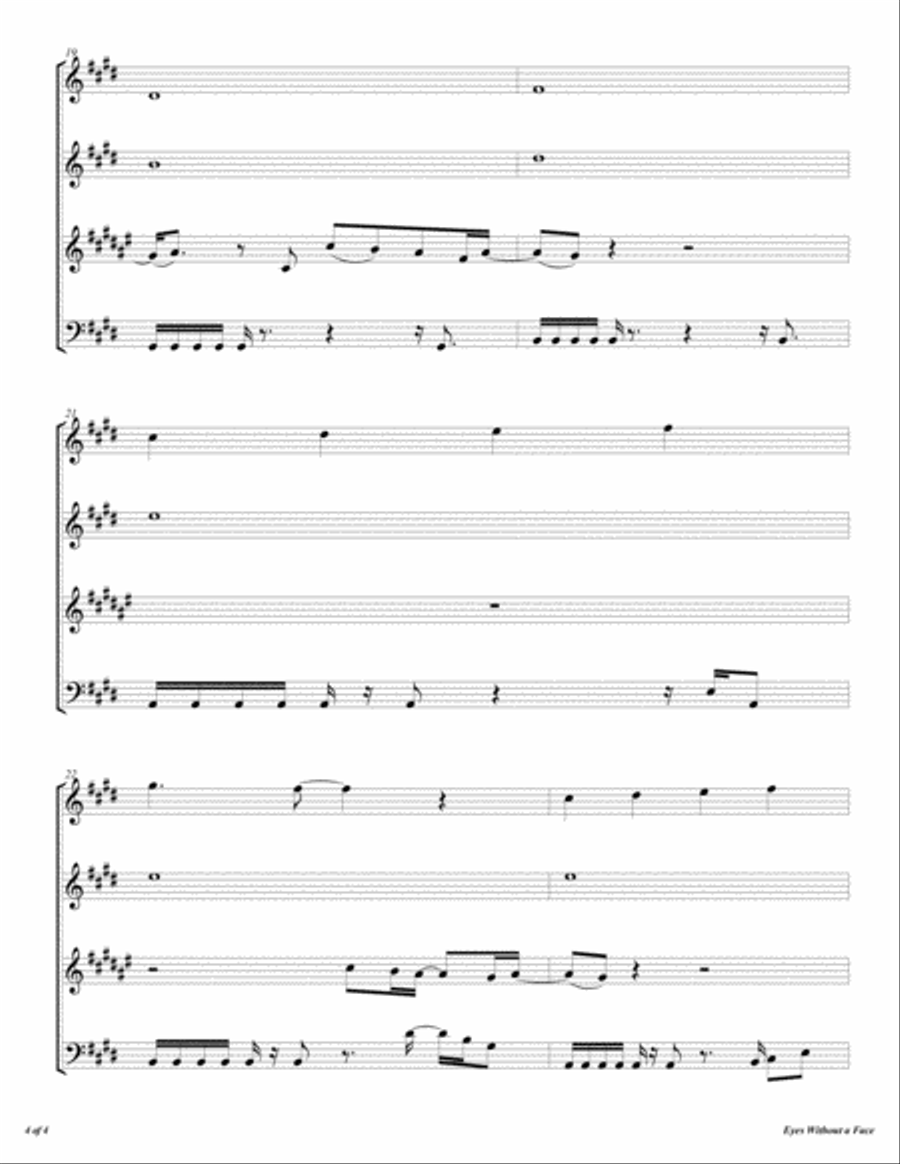 Eyes Without A Face Woodwind Quartet scores gallery preview page 5