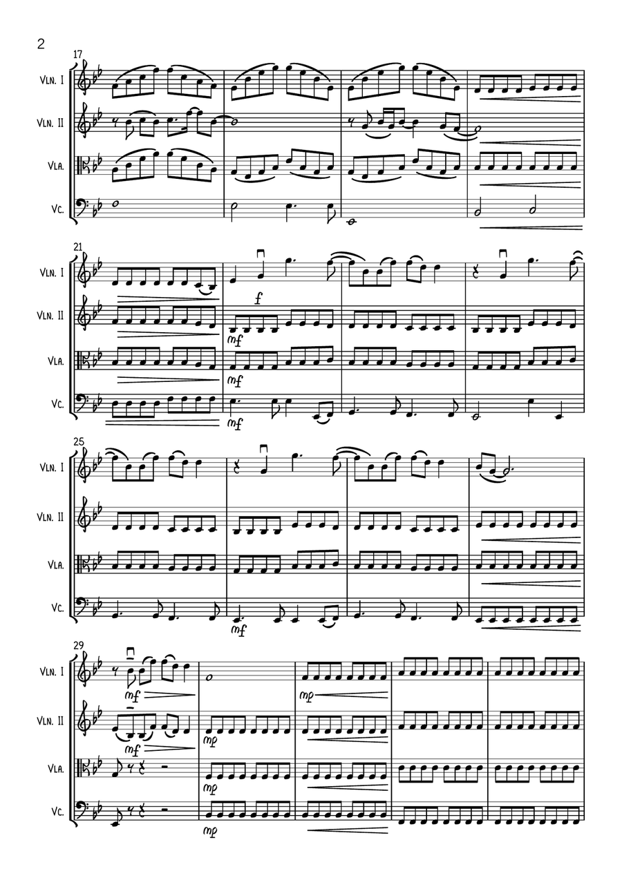 Yellow String Quartet scores gallery preview page 2