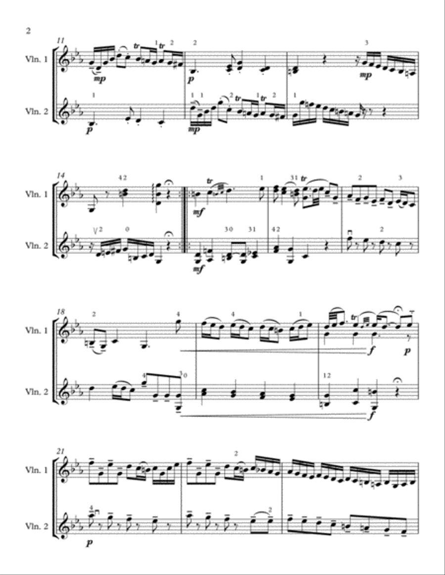 D. Scarlatti Sonata in C-minor K.11 for two violins String Duet scores gallery preview page 2