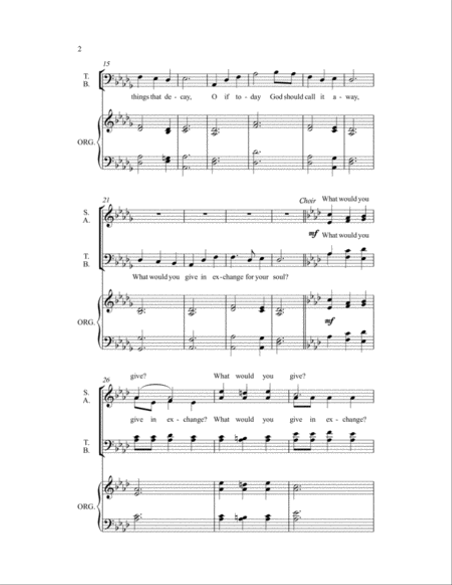What Would You Give In Exchange For Your Soul? 4-Part scores gallery preview page 3