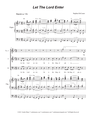 Let The Lord Enter (Duet for Tenor and Bass solo)